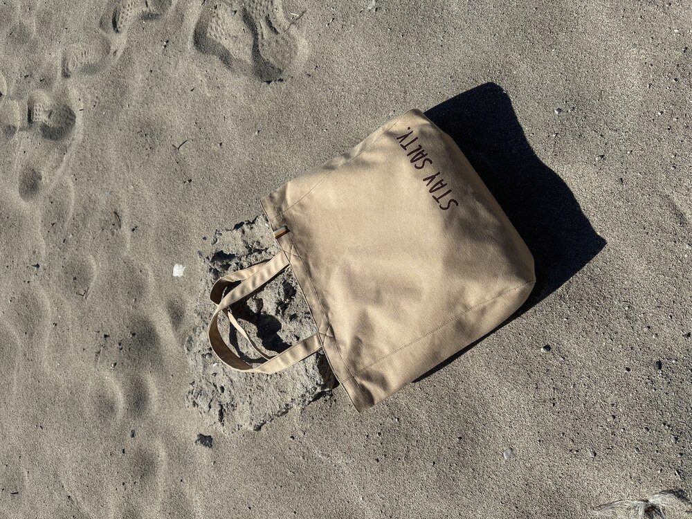 KAHVE STAY SALTY KANVAS ÇANTA