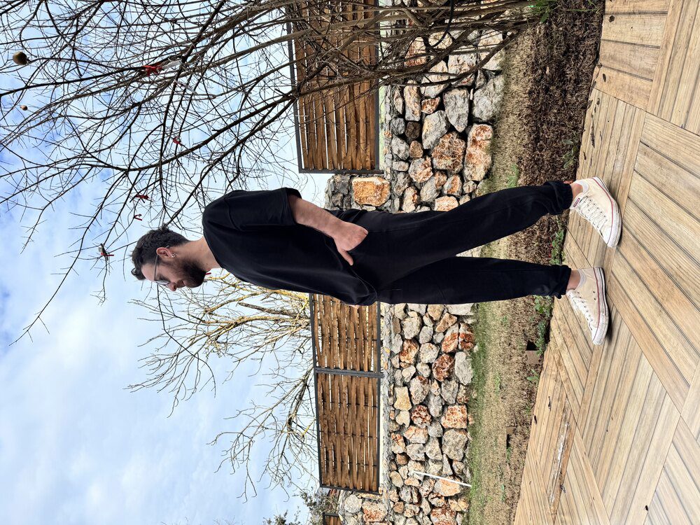Pamuklu Standart Fit Normal Kesim Siyah Eşofman Takımı